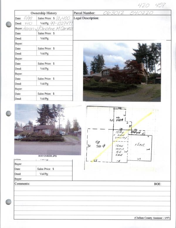 Clallam County Assessor & Treasurer Property Details 15 TERRY AND